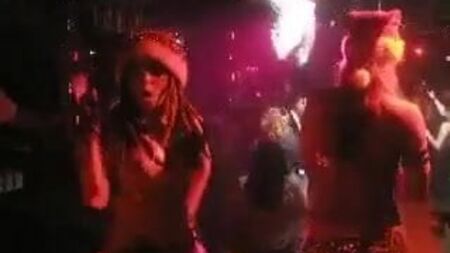 Jenna Marbles and friends go-go dancing