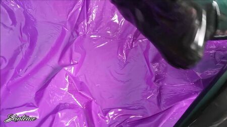 Putting on Latex Rubber Toe Socks