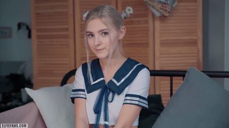 Eva Elfie - Kawaii Schoolgirl Gets Creampie and Facial ## blonde russian cute teen big tits uniform sex porn русское порно