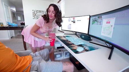 Sexy House Maid Breaks My Vase & Pays Me Back With Sex