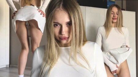 A Schoolgirl in a Short Skirt Loves to Jump On a Dick. Allinika.