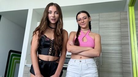 Teen Step Sisters Share My Cock