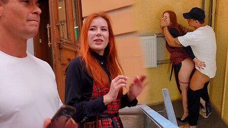 Busty Babe Sucks YouTuber in Vestibule, Then Gets Banged at his Place