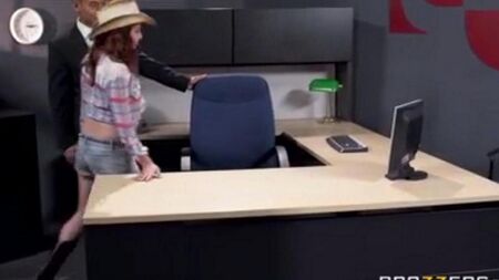 Asian fucks a secretary at the workplace