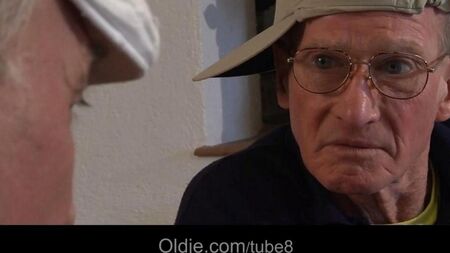 Young girlfriends served two old people