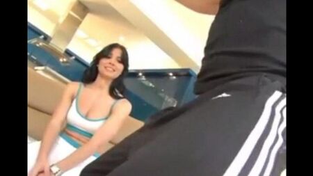 Cum in busty brunette