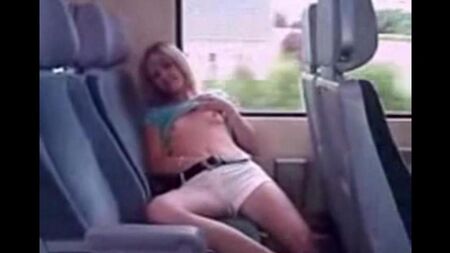 On the bus in the back seat, lifting the skirt began to iron the pussy through her underpants
