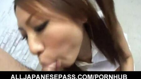 The Japanese woman fucks two