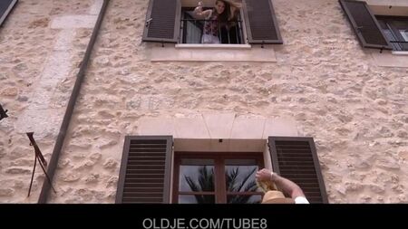 Sexy hooligan seduced the elderly