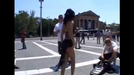 Public sex with model