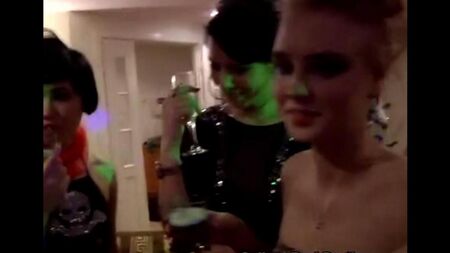 Orgy at a party with young passionate whores