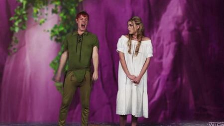 Peter Pan gives to suck two mermaids