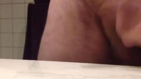 Fingering and lowering hot sperm on the table working