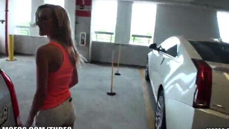 Sex with a blonde in a car in a car
