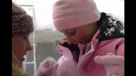 Lesbians on a cold winter day