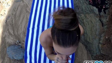 Jessica James Fucks with a guy in nature