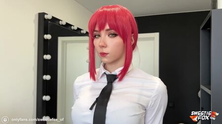 Dominant Makima loves hard sex, dirty talk and juicy pussy licking with her submissive