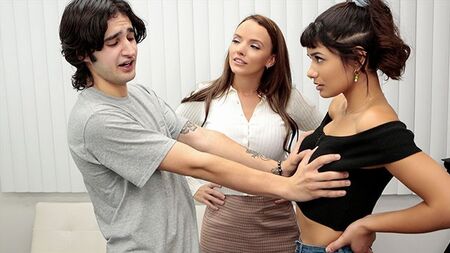 Busty Doctor Pristine Edge Helps Step Siblings Explore Their Bodies During Sex Session