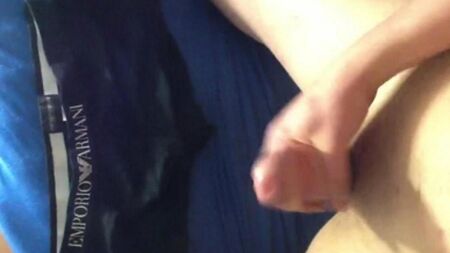 Jerked off the member while the sperm did not start flying out of it