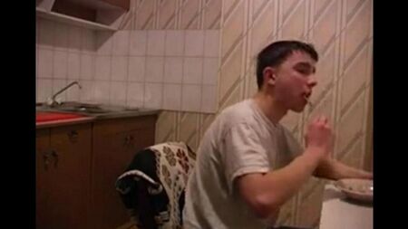 Incest mother and son cancer fuck in the kitchen