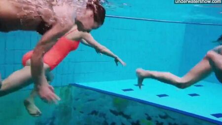 Hidden camera photographed naked girls in the pool