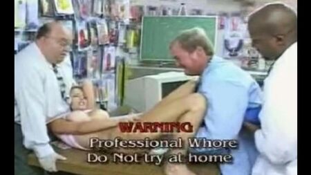 Testing a giant dildo on a girl