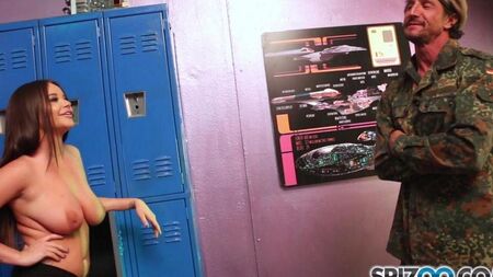Sex couples in the locker room