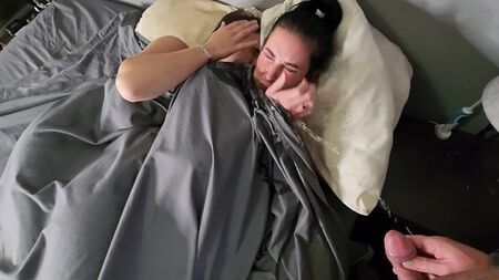 Pissing on 2 girls in bed then they wet their panties and make out soaked in piss