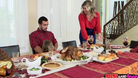 Family dinner ended with sex three