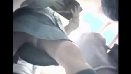 Hidden camera at the checkout in the store shoots that the chicks under the skirt