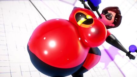 Elastigirl forced full body inflation (The Incredibles) *by imbapovi