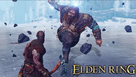 KRATOS VS THOR Boss Fight — God of War Ragnarök X ELDEN RING