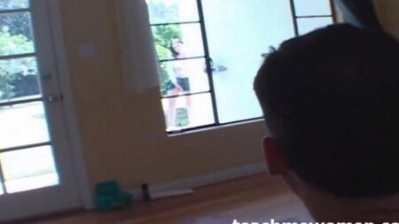 The brunette was finished in the mouth after a gangbang