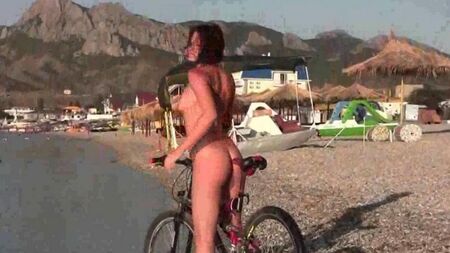 Naked on the bike