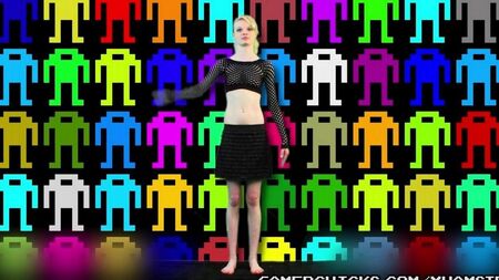 Dancing striptease in front of a crowd of men exposing boobs