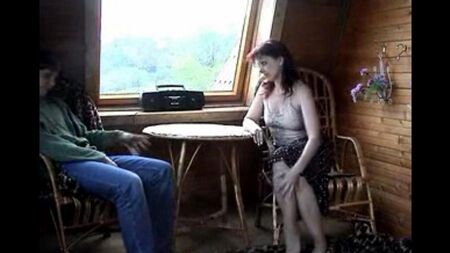 The son fucked his mother in the country