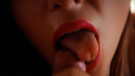 Pov closeup redlipstik blowjob from a crazy stepmom She want my dick always