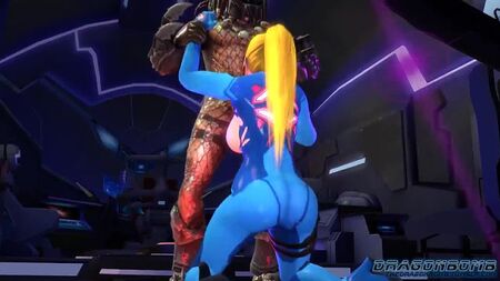 Samus Aran captured by Predator [with sound]