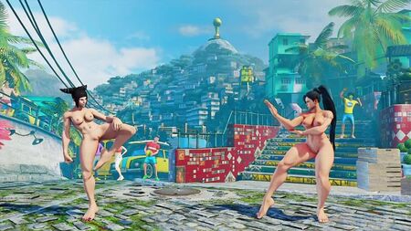 Street Fighter V — Juri VS Chun-Li — Nude Mod