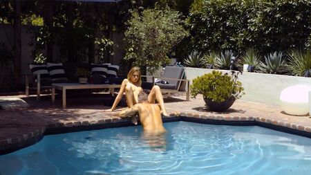 Playful sweetie tempts boyfriends stepfather into outdoor sex