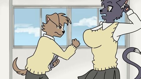 Milky Kitty and Puppy Dog (Furry Hentai Animation)