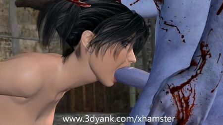 Anime fucking bitch with two monsters